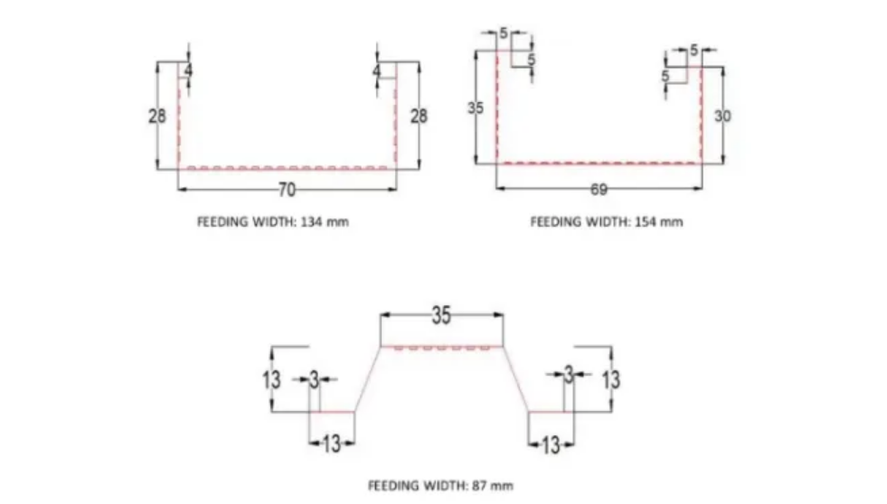 Light steel keel stud track c channel C U purlin two in one light steel keel roll forming machine