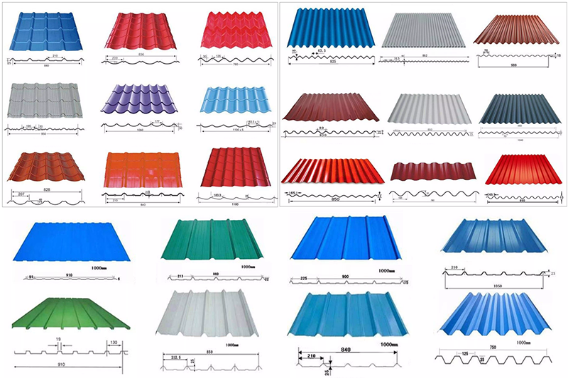 Custom Color Metal Steel Roof Tile Trapezoidal Profile Wall Panel Roofing Sheet Cold Roll Forming Making Machine