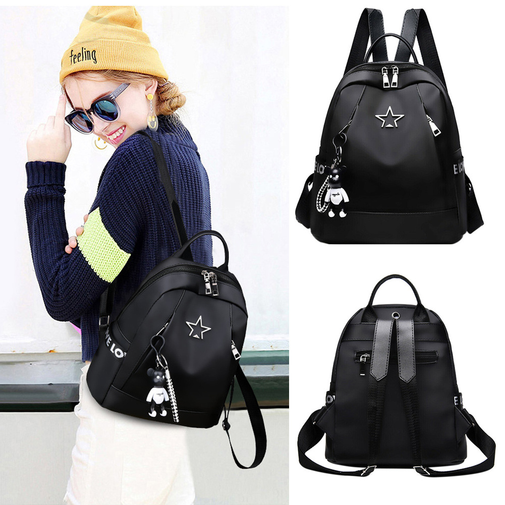 custom color New Fashion Women Large-Capacity Backpack Travel Shoulder Bag Soft Rucksack Ladies Oxford Backpack