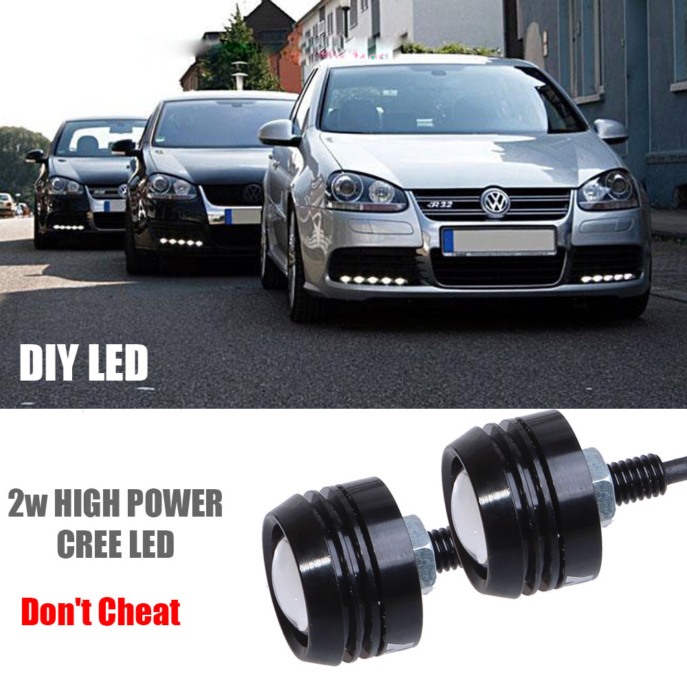 DIY LED Eagle Angle Eye Lights 2W DRL Daytime Running Lamp Day Light Universal For all Motorcycles others car light accessories