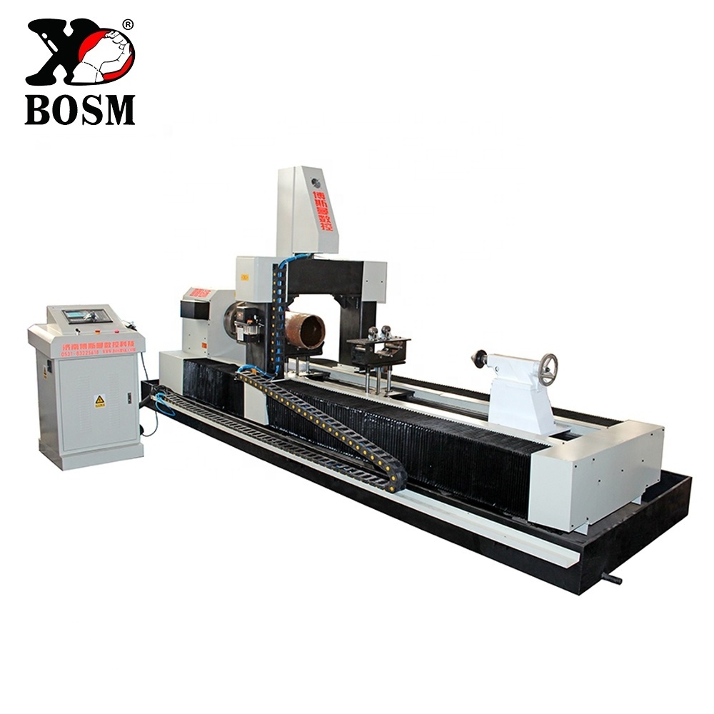 More effective Gantry  CNC Pipe Drilling Machine for carbon steel / stainless steel / copper / aluminum PVC.