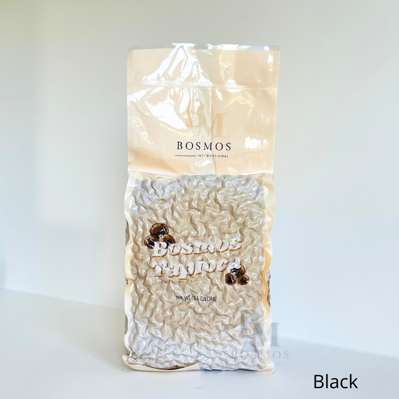 Bosmos_ Black Tapioca Pearls 1kg- Best Bubble Tea Supplier in Taiwan, Tapioca Pearls