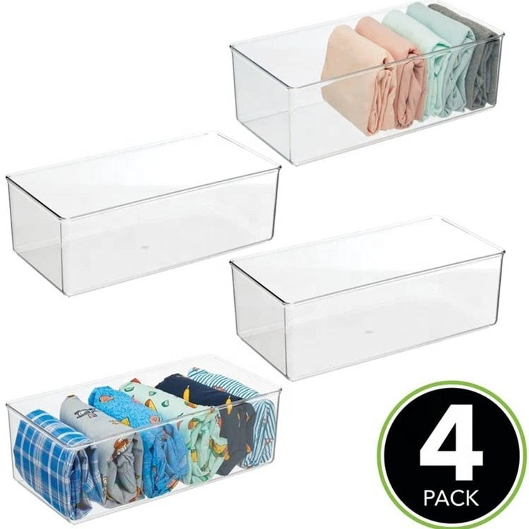 New Design Long Plastic Drawer Organizer Box Storage Organizer Container for Closets/ Bedrooms