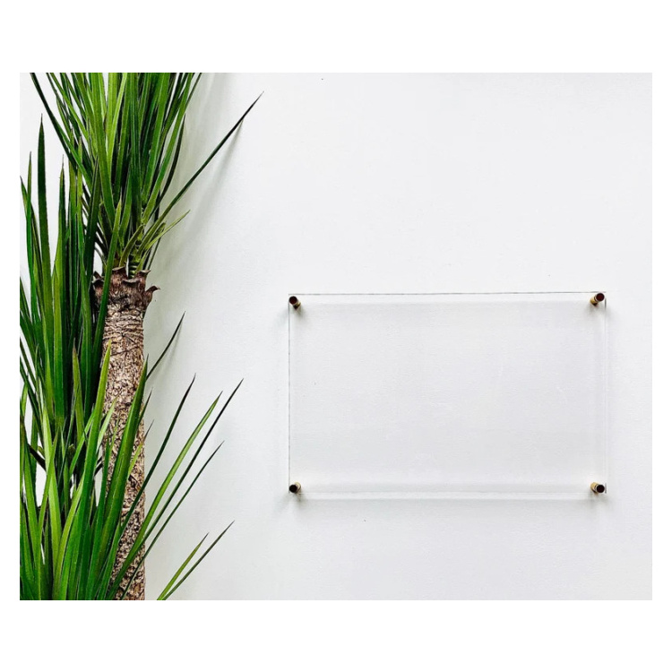 Blank Acrylic Dry Erase Writing Board With Standoffs Wall Calendar Goal Habit Grocery Clear Office Floating Message Note