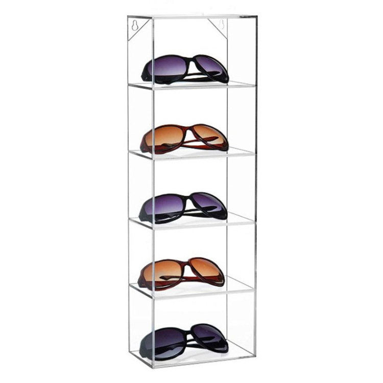 Wall Mounted Clear Acrylic Glasses Display Rack  Holder Organizer Storage Tray Stand  Acrylic Sunglasses Plastic Stand Rack