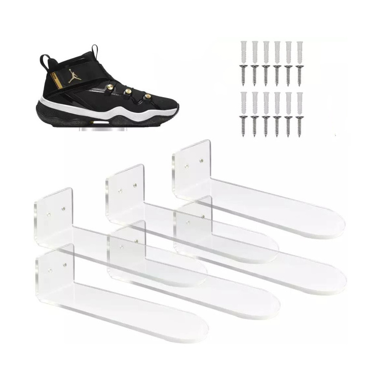 Modern Shoes  Acrylic Shelf Wall Mounted For Home Office Market Organizer Set  Display Stand Mall Shop Acrylic Shoe Display