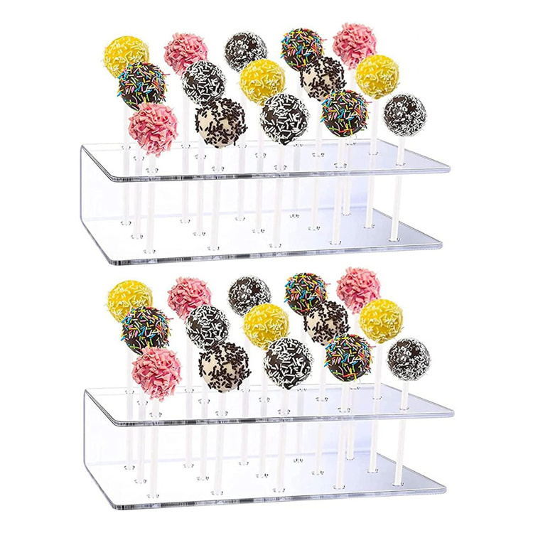 Candy Box Cake Pop  Acrylic Lollipop Holder 15 Hole Clear Acrylic Cake Pop Stand Display For Weddings Baby Showers Birthday