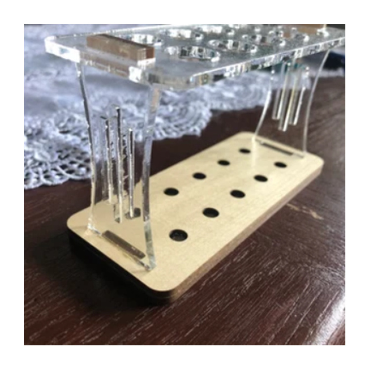 Custom Clear Acrylic Pen Holder Display Rack With Business Cards For Transparent Pen Display Table Stand