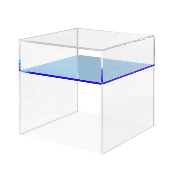 Versatile Elegant and Multi-color Acrylic Accent Table Bedside Table with Clear Acrylic Frame Suitable for Bedroom