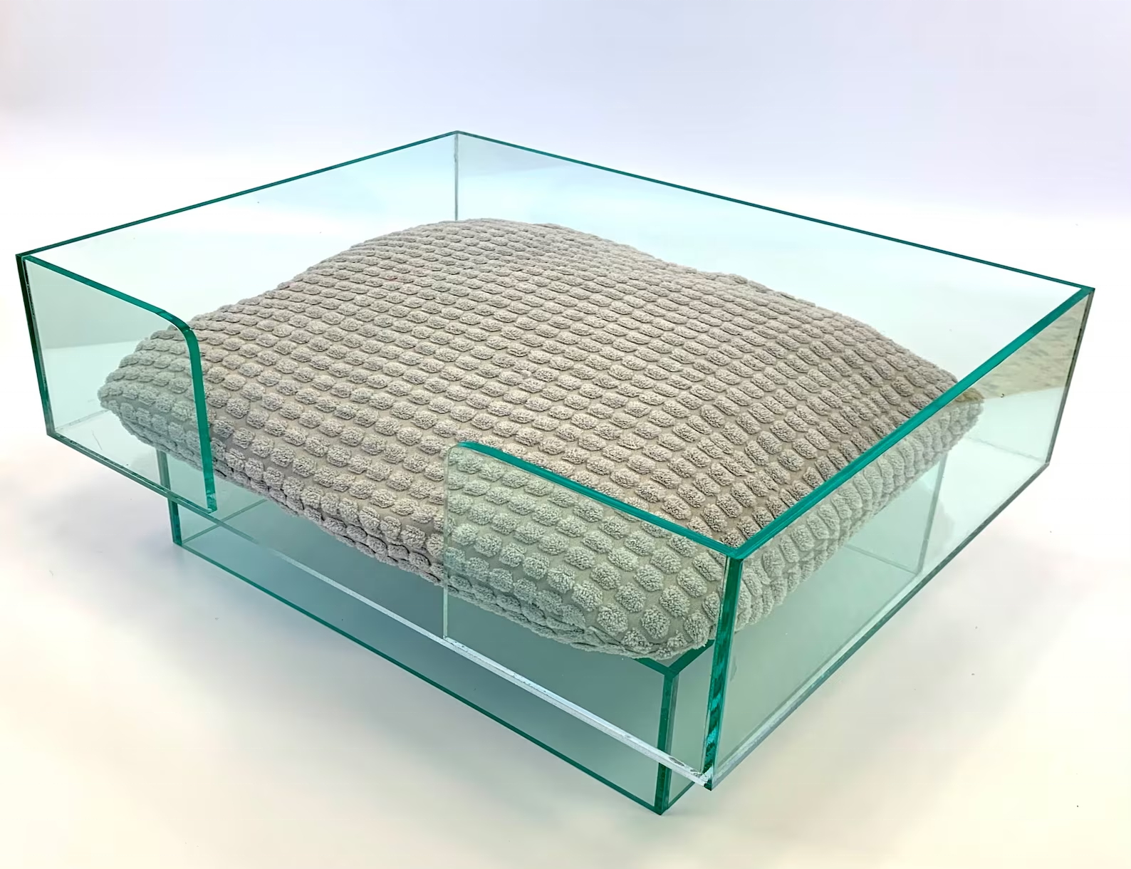 Clear Luxury Acrylic Pet Beds Dog Crate House Good Quality Sturdy Colorful Acrylic Pet Bed