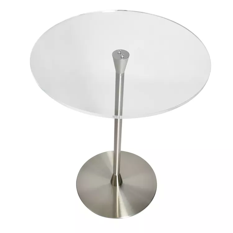 Simple and Modern Style Acrylic Side Table with a Metal Base for Living Room Clear Acrylic Table Coffee Table