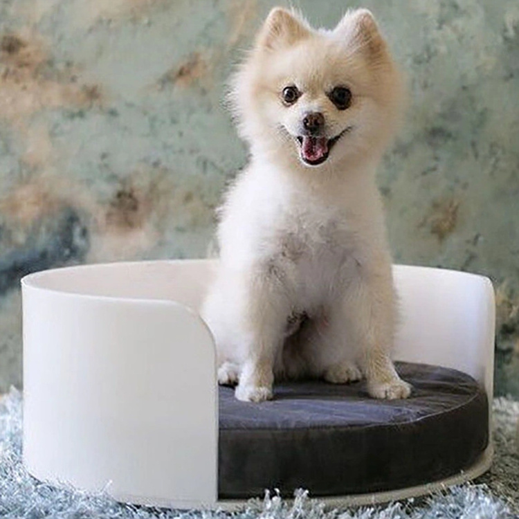 Factory Wholesale Eco-Friend Acrylic White Clear Pet Bed Pet Sofa Bed