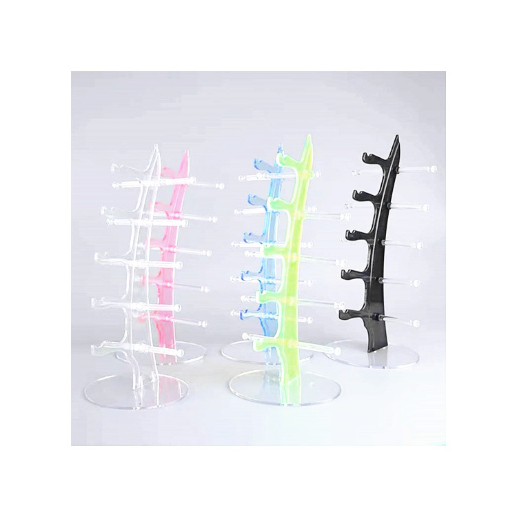 Modern Acrylic Eyewear Display Rack Eyeglasses Sunglasses Storage Display Stand Holder For 5&6 Glasses