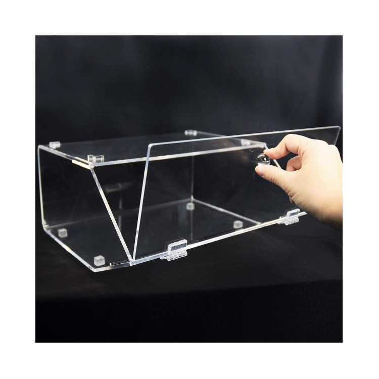 Transparent Door Stackable Bakery Organizer Acrylic Cake Box Bread Display Case For Bread Cake  Fresh Food Milk Cake Meat Bread