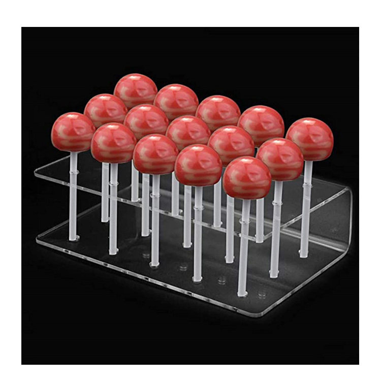 Candy Box Cake Pop  Acrylic Lollipop Holder 15 Hole Clear Acrylic Cake Pop Stand Display For Weddings Baby Showers Birthday