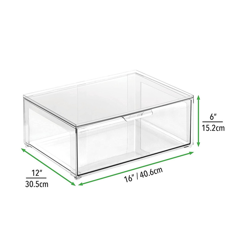 Plastic Stackable Kitchen Storage Box with Pull/Storage Refrigerator Organizer Food Storage & Container