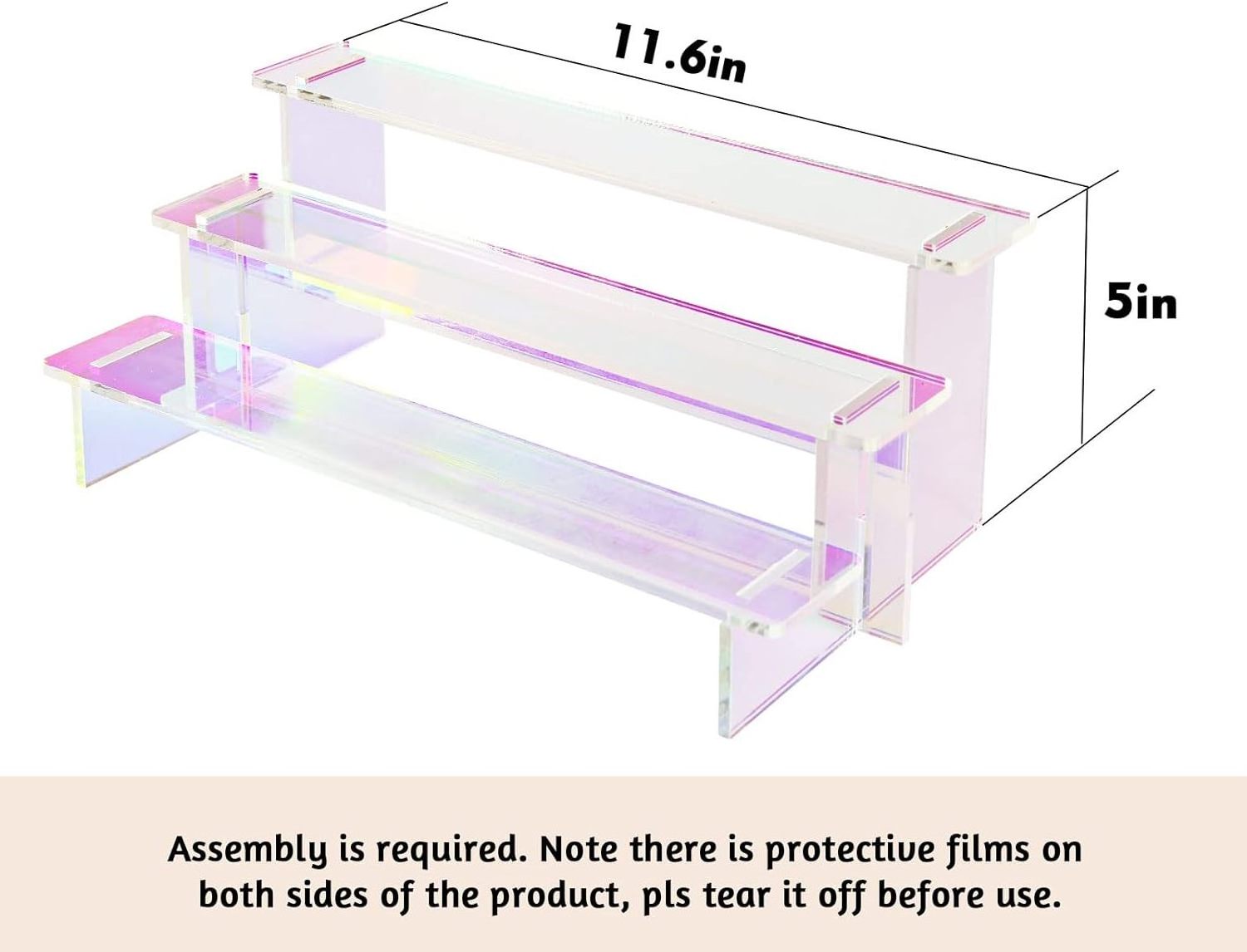 Custom Rainbow  Acrylic Macaron Display Tray,  Stand Cookie Stand For Wedding Banquet Decor Cookies Cake Display Holder