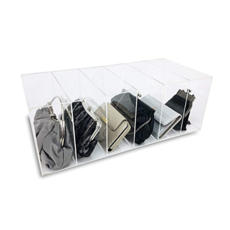 Modern Clear Hot Sales Custom Acrylic Riser Display Plexi Bag Display  Bags Display Acrylic Transparent Stand Case Holder