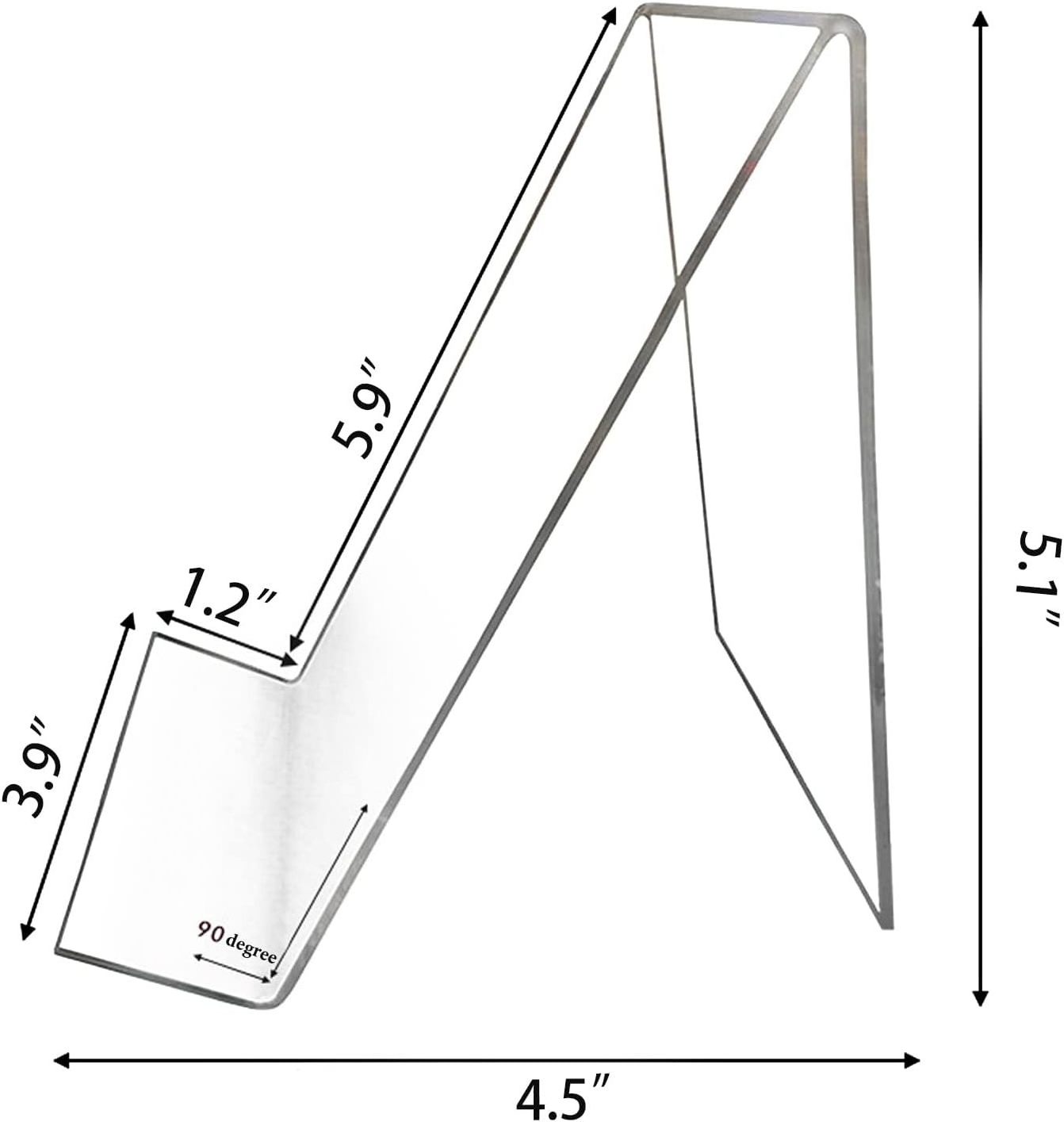 Acrylic Book Display Stand Clear Easel Without Ledge Tablet Holder For Displaying Books, Pictures, Notebooks, Cds, Artworks