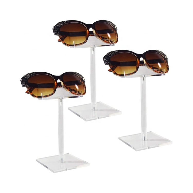 New Style Transparent Acrylic Sunglasses Display Holder Eyewear Rack Stand Acrylic Eyeglasses Display Holder