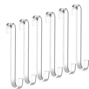 Wholesale Clear Acrylic Door Hooks Christmas Wreath Hanger Hook Shower Door Towel Available