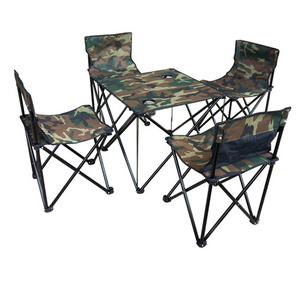 Camping Durable 600D Watwomen Girlford Folding Table and Chairs Set Outdoor Camping Chair Metal Modern Portable Kitchen