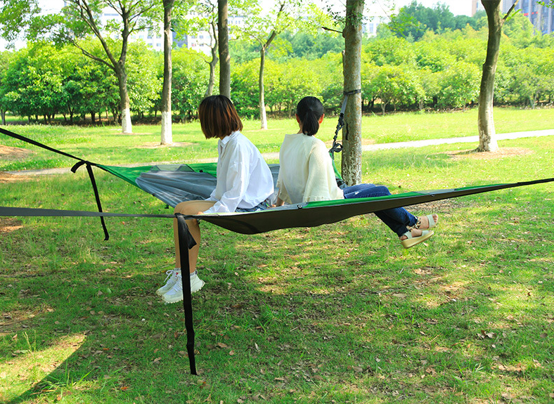 Double Person Outdoor Hanging Hammock tent tree hanging tent camping with Four Strap