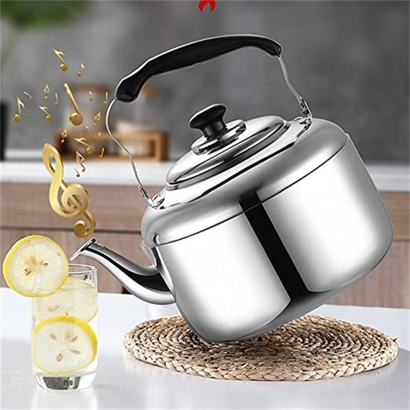 Whistling Tea Kettle for All Stovetop, Cooking-Grade Stainless Steel Tea Kettle with Heat Resistant Ergonomic Handle