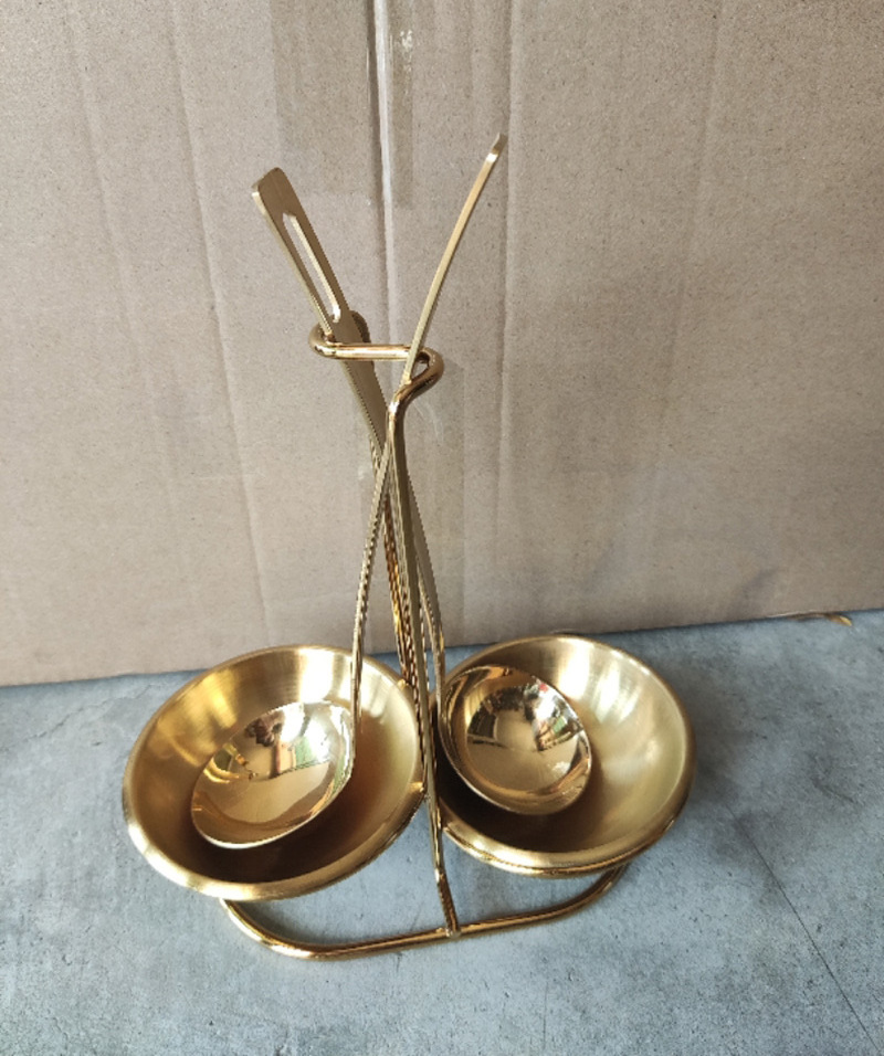 Stainless Steel Rack Stainless Steel Spoon Rest, Spoon Strainer Holder with with metal or Ceramic Tray