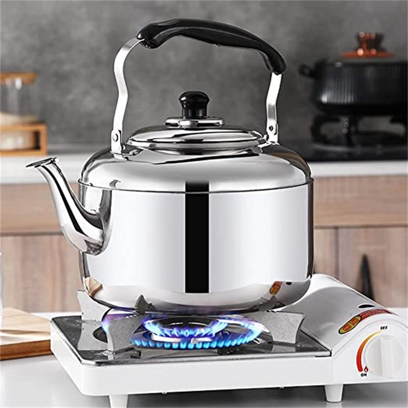 Stove Top Whistle Teapot Food Grade Stainless Steel Kettle for Camping Trips Hiking Cooking Barbecue Festival Camping Kettle