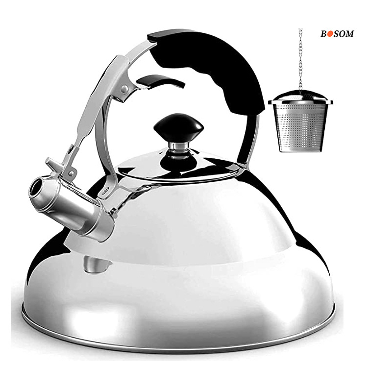 Food grade Stainless steel  Whistling Teapot for Stove Top - Mirror Sleek Induction whistling kettle