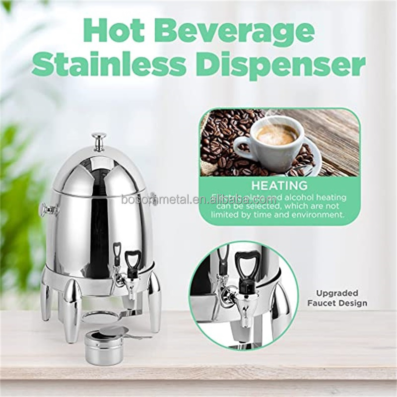 12 Liter Stainless Steel Hot and Cold Beverage Dispenser Juice Milk Coffee chocolate Tea Urn for Hotel/Party/Restaurant /Banquet