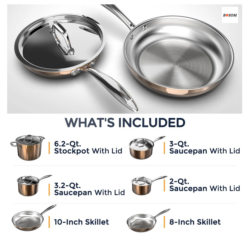 New Style kitchen  big  cooking pot Cookware Set 304 industrial  cooking pot  stainless steel  pots and pan sets