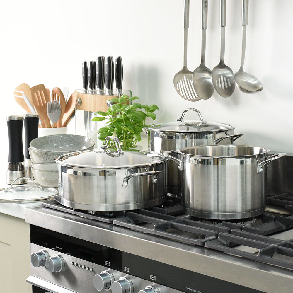 High quality cookware sets kitchen stainless steel pots and pans cooking