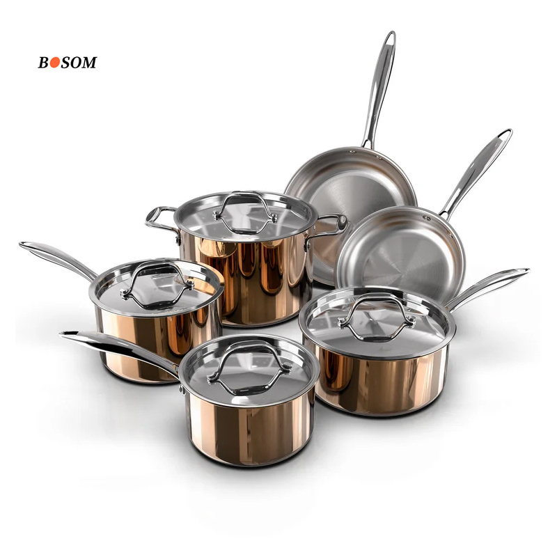 New Style kitchen  big  cooking pot Cookware Set 304 industrial  cooking pot  stainless steel  pots and pan sets