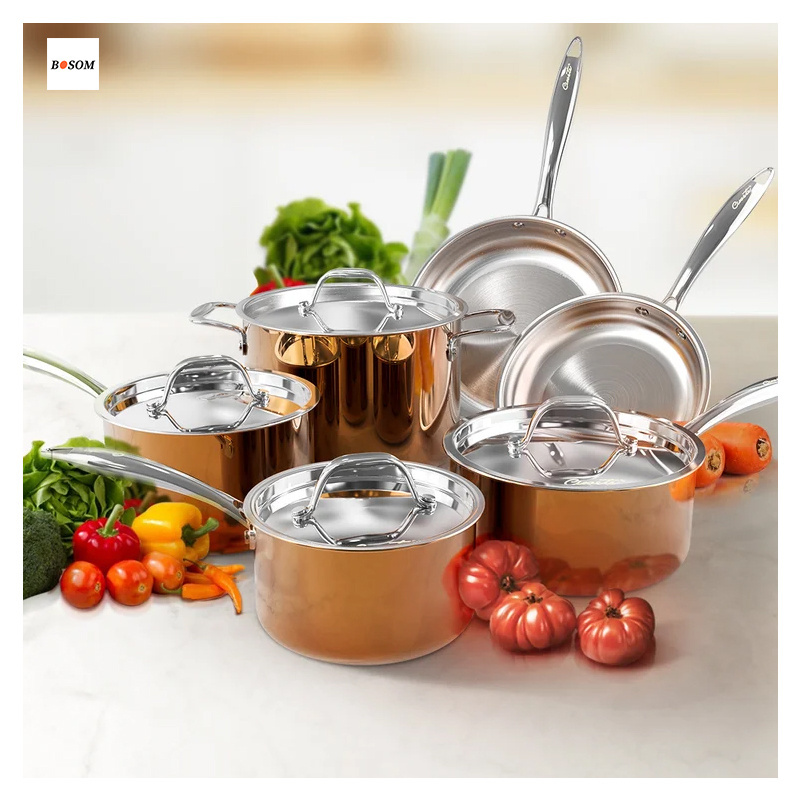 New Style kitchen  big  cooking pot Cookware Set 304 industrial  cooking pot  stainless steel  pots and pan sets