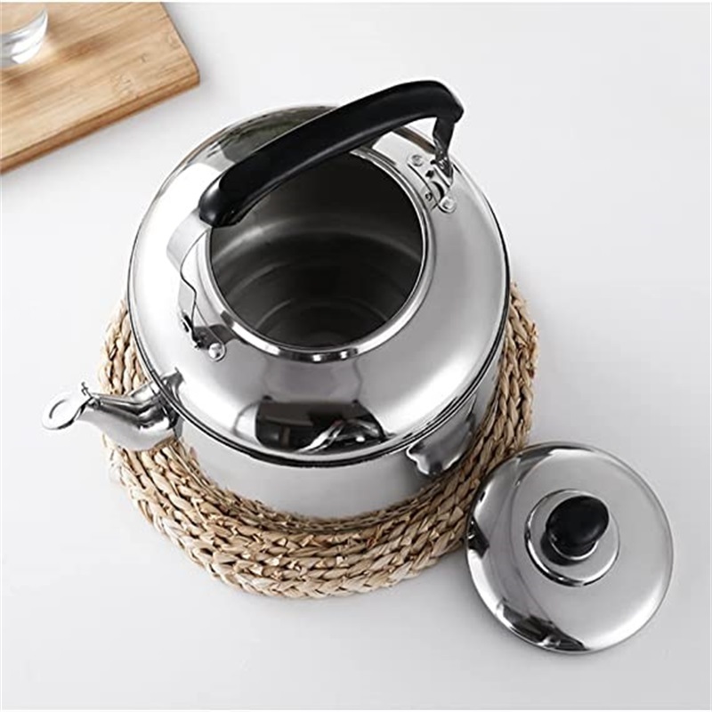 Stove Top Whistle Teapot Food Grade Stainless Steel Kettle for Camping Trips Hiking Cooking Barbecue Festival Camping Kettle