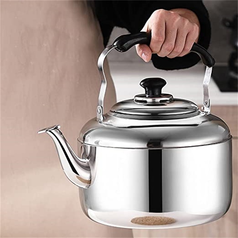 Stove Top Whistle Teapot Food Grade Stainless Steel Kettle for Camping Trips Hiking Cooking Barbecue Festival Camping Kettle