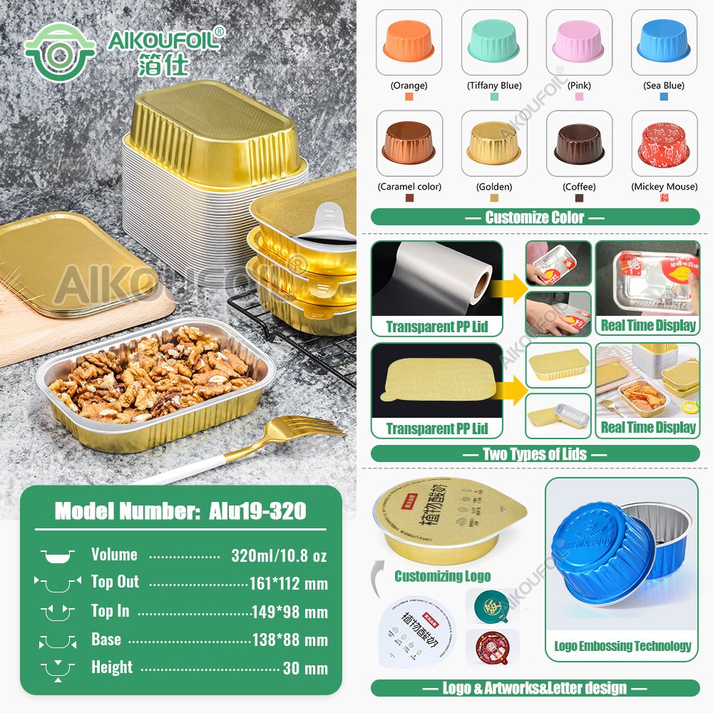 Boss Sealing Container  Fast Frozen Food Delivery Disposable Food Container Aluminum plate Foil Tray food box