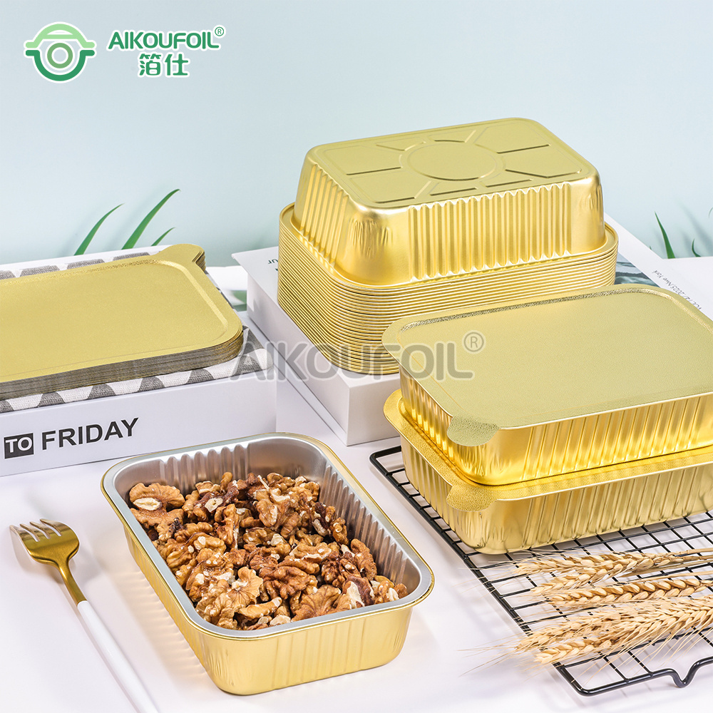 Boss Sealing Container  Fast Frozen Food Delivery Disposable Food Container Aluminum plate Foil Tray food box