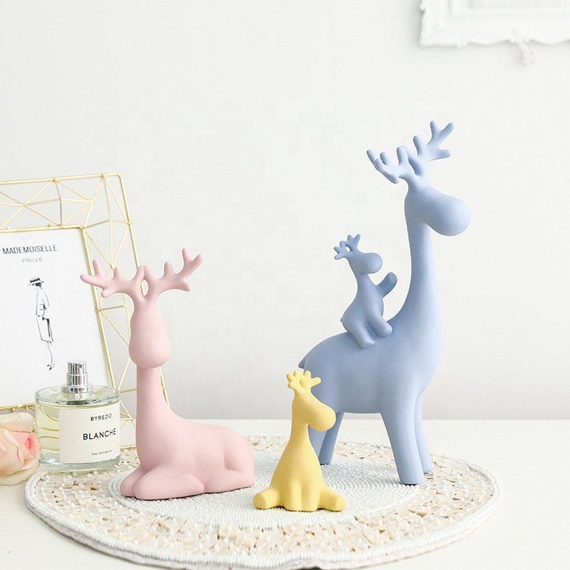 European creative home house decorations  accessories animal elk shape ceramic decoration