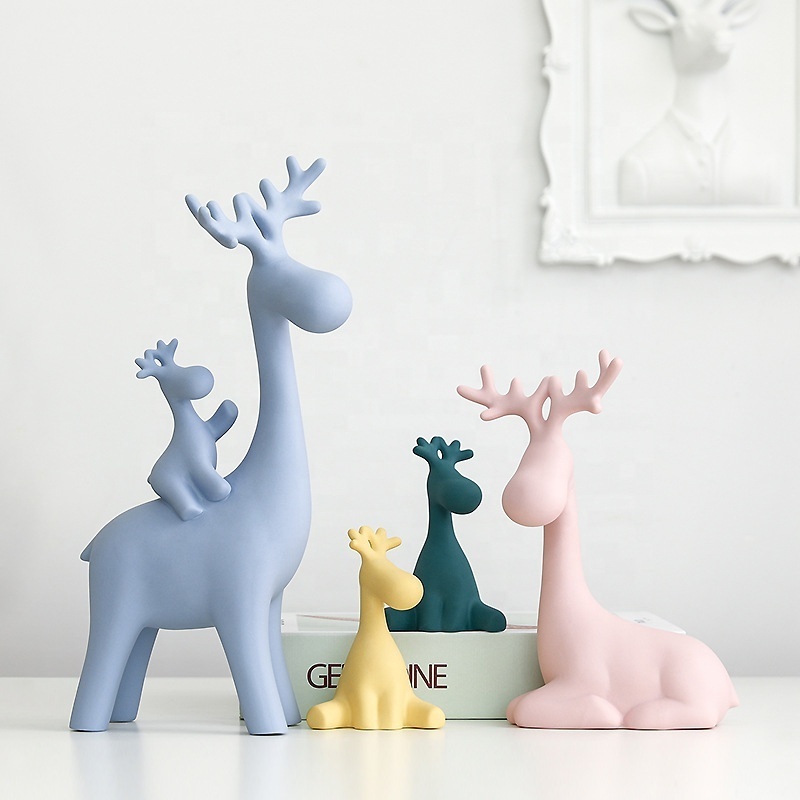 European creative home house decorations  accessories animal elk shape ceramic decoration