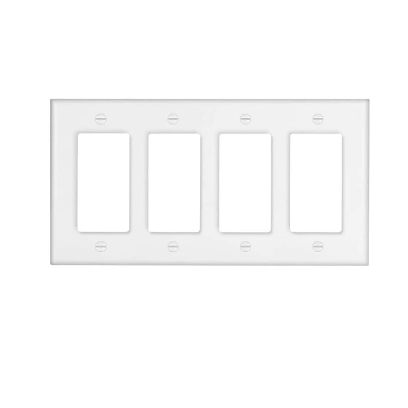 American standard Medium size  plastic panel wall switch socket panel four-position double socket cover