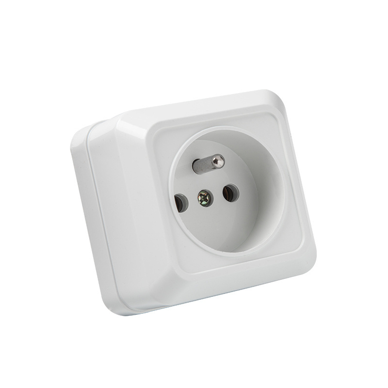 Factory Direct Sale EU Standard Surface Mounted Electrical Wall Switch and Socket