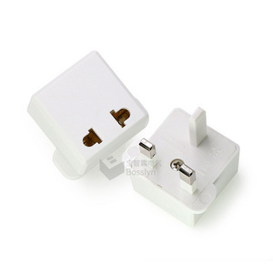 EU Europe US USA 2 Pin To UK 3 Pin Adaptor Plug Adapter for Malaysi a/ Singapore/Dubai /Hongkong