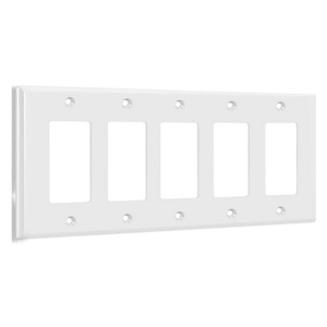 5 Gang Light Switch or Receptacle Outlet Wall Plate