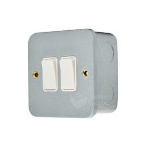 High Quality British Standard 2 Gang 86 Type Wall Switch With Junction Box