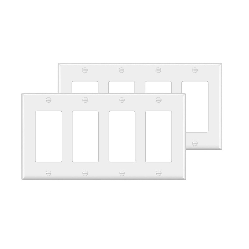 American standard Medium size  plastic panel wall switch socket panel four-position double socket cover