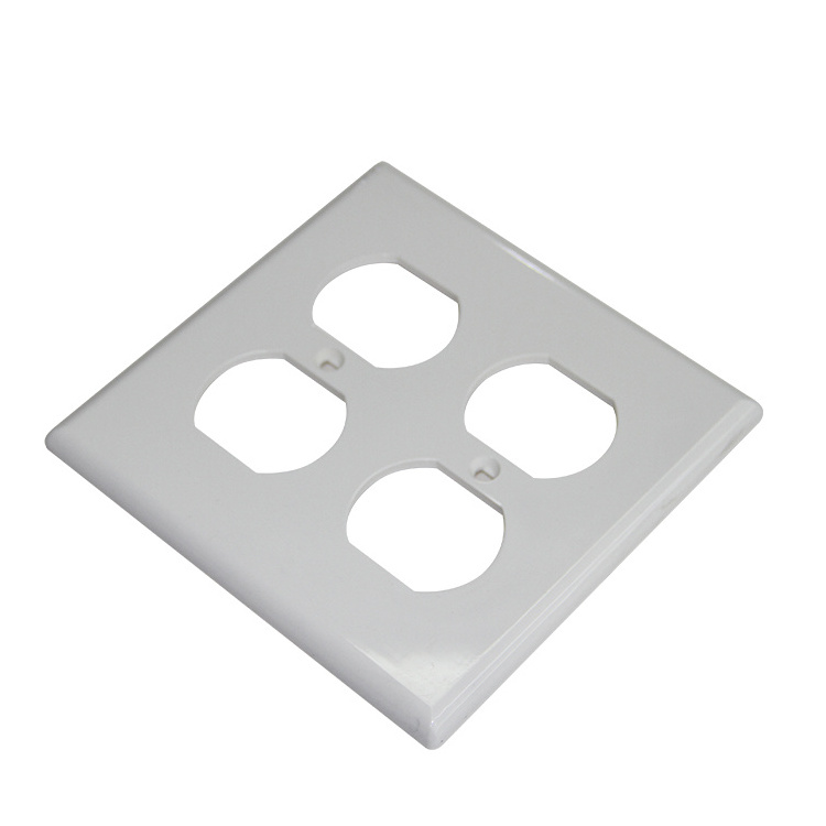 Duplex Wall Plates Kit Home Electrical Outlet Cover, 1-Gang Standard Size,  Dual Port Replacement Receptacle Faceplates Covers