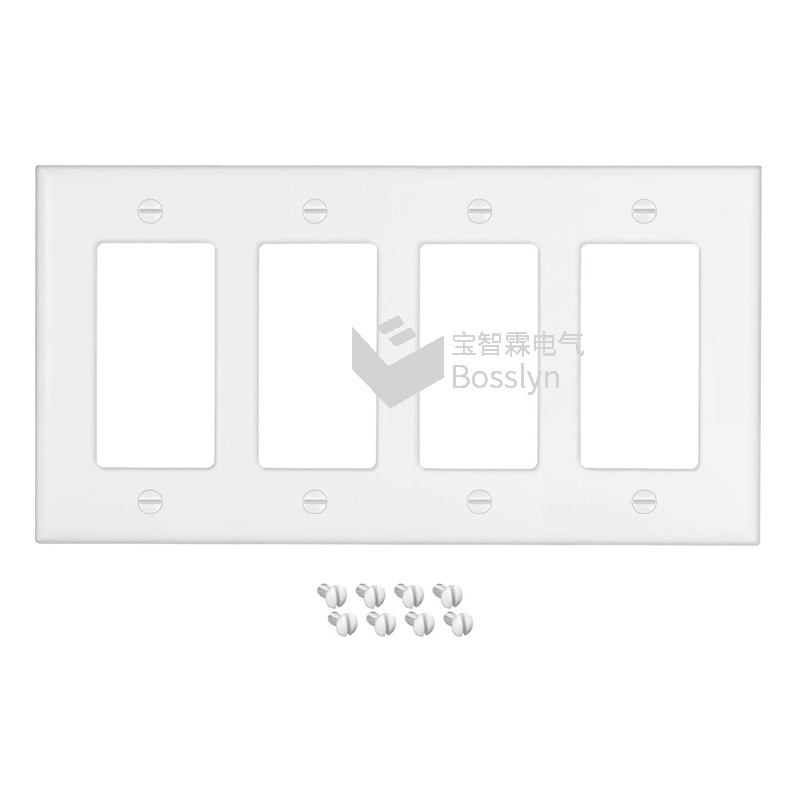 American standard 4 gang  wall plate plastic wall switch socket panel four-position double socket cover